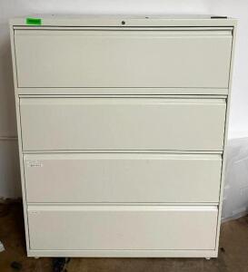 DESCRIPTION: 4-DRAWER FILING CABINET SIZE: 42"X18"X52" LOCATION: BOTTOM FLOOR QTY: 1