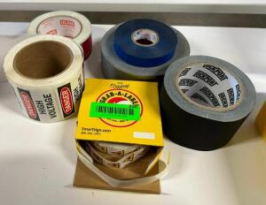 DESCRIPTION: ASSORTED TAPE AS SHOWN LOCATION: BOTTOM FLOOR QTY: 1