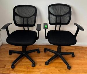 DESCRIPTION: (2) MESH BACK ADJUSTABLE OFFICE CHAIRS LOCATION: 2ND FLOOR QTY: 2