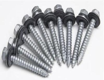 DESCRIPTION: (18) PACKS OF (40) HEX WASHER HEAD WOOD SCREW BRAND/MODEL: ACME/00668 INFORMATION: SILVER/SELF SEALING RETAIL$: 30.75 PER PK OF 40 SIZE: