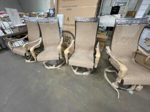 (4) - OUTDOOR SWIVEL PATIO CHAIRS