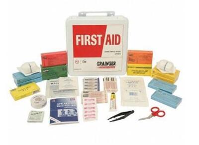 DESCRIPTION: (2) FIRST AID KIT BRAND/MODEL: HONEYWELL NORTH/Z019819 INFORMATION: WHITE/24-COMPONENTS/PEOPLE SERVED: 11-25 RETAIL$: 56.69 EACH SIZE: 10