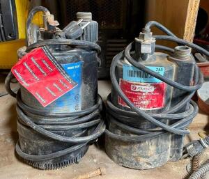 (2) ASSORTED SUBMERSIBLE PUMPS