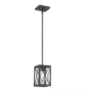 Harwood 60-Watt 1-Light Royal Bronze Mini-Pendant with Cage Shade