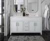 Aspen 60 in. W x 22 in. D White Bath Vanity with Top in Carrara Marble with White Basin