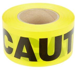 DESCRIPTION: (4) BARRICADE TAPE INFORMATION: YELLOW/CAUTION ON TAPE RETAIL$: 28.00 EACH SIZE: 3" X 1000' QTY: 4