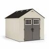 DESCRIPTION: (1) OUTDOOR STORAGE SHED BRAND/MODEL: SUNCAST #32XT06 INFORMATION: VANILLA SIZE: 8-3/8 X 10-1/4 X 8-5/8 547 CU FT CAPACITY RETAIL$: $1,63