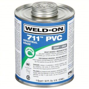 DESCRIPTION: (4) INDUSTRIAL GRADE PVC GLUE BRAND/MODEL: WELD ON 711 INFORMATION: GRAY SIZE: 16 FL OZ RETAIL$: $28.87 EA QTY: 4