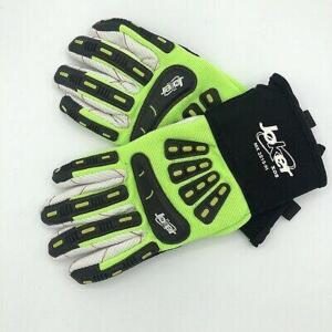 DESCRIPTION: (3) IMPACT WORK GLOVES BRAND/MODEL: JOKER/MX2515-3XL INFORMATION: NEON GREEN,BLACK & WHITE RETAIL$: 30.00 EACH SIZE: 3XL QTY: 3