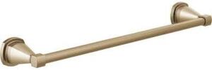 DESCRIPTION: (1) TOWEL BAR BATHROOM BRAND/MODEL: DELTA #77618 INFORMATION: BRONZE RETAIL$: $81.90 SIZE: 18" QTY: 1