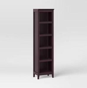 Carson 72" 5 Shelf Narrow Bookcase Espresso