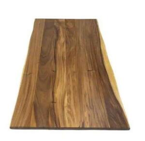 6 ft. L x 25 in. D Finished Saman Solid Wood Butcher Block Countertop With Live Edge