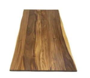 6 ft. L x 25 in. D Finished Saman Solid Wood Butcher Block Countertop With Live Edge