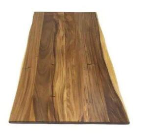 6 ft. L x 25 in. D Finished Saman Solid Wood Butcher Block Countertop With Live Edge