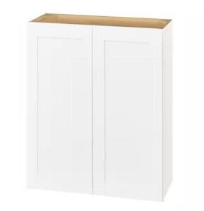 Avondale 30 in. W x 12 in. D x 36 in. H Ready to Assemble Plywood Shaker Wall Kitchen Cabinet in Alpine White