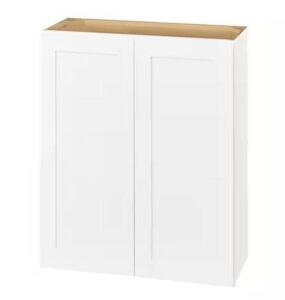 Avondale 30 in. W x 12 in. D x 36 in. H Ready to Assemble Plywood Shaker Wall Kitchen Cabinet in Alpine White