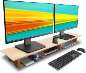 Large Dual Monitor Stand Riser