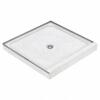 DESCRIPTION: (1) SINGLE THRESHOLD STYLE RECTANGLE, SHOWER BASE BRAND/MODEL: FIAT PRODUCTS #6NWU7 INFORMATION: WHITE RETAIL$: $354.48 SIZE: 36X36 QTY: