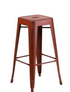 DESCRIPTION: (2) DISTRESSED BAR STOOL BRAND/MODEL: FLASH FURNITURE INFORMATION: BRASS DISTRESSED RETAIL$: $70.00 EA QTY: 2