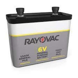 DESCRIPTION: (8) GENERAL PURPOSE LANTERN BATTERY BRAND/MODEL: RAYOVAC RETAIL$: $7.69 EA SIZE: 6V -918C QTY: 8