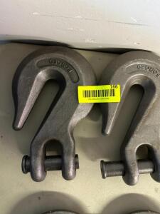 (2) - HEAVY DUTY OPEN EYE HOOKS