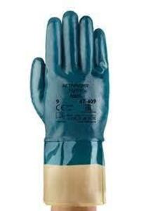 DESCRIPTION: (12) NITRILE COATED GLOVES BRAND/MODEL: ANSELL HYLITE #47-409 INFORMATION: BLUE RETAIL$: $7.00 EA SIZE: SIZE 9 QTY: 12