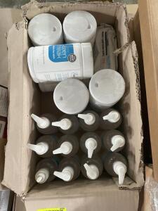 LARGE BOX OF ASSORTED CLEANING SUPPLIES