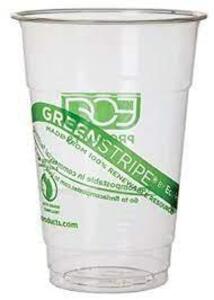 DESCRIPTION: (1) CASE OF (1000) RENEWABLE AND COMPOSTABLE COLD CUPS BRAND/MODEL: ECO-PRODUCTS GREEN STRIPE INFORMATION: CLEAR RETAIL$: $235.00 A CASE