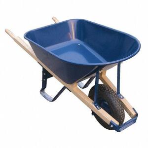 DESCRIPTION: (1) WHEELBARROW BRAND/MODEL: WESTWARD #10G166 INFORMATION: BLUE RETAIL$: $200.00 SIZE: 6 CU FT MUST INSPECT QTY: 1