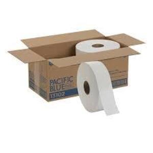 DESCRIPTION: (1) CASE OF (6) ROLLS OF JUMBO TOILET PAPER BRAND/MODEL: PACIFIC BLUE #13102 RETAIL$: $80.00 SIZE: 2000 FT A ROLL QTY: 1