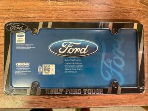 (2)- METAL FORD LICENSE PLATE FRAMES