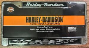 (2)- METAL HARLEY DAVIDSON LICENSE PLATE FRAMES