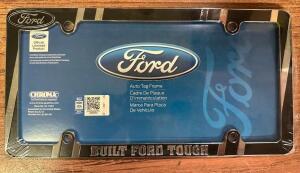 (2)- METAL FORD LICENSE PLATE FRAMES