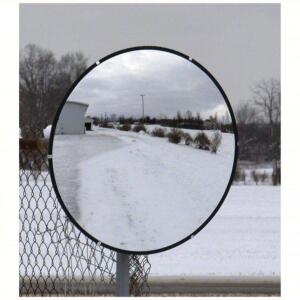 DESCRIPTION: (1) GLASS CONVEX SECURITY MIRROR BRAND/MODEL: FRED SILVER #797ZZ2 INFORMATION: GALVANIZED STEEL, ROUND, GLASS SIZE: 36" RETAIL$: $335.63