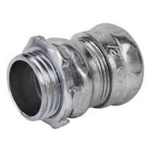 DESCRIPTION: (10) COMPRESSION CONNECTOR BRAND/MODEL: THOMAS & BETTS #TC111A INFORMATION: ZINC PLATED STEEL SIZE: 1/2" RETAIL$: $350.00 PER BOX QTY: 10