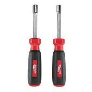 DESCRIPTION: (2) SETS OF (2) HOLLOW SHAFT NUT DRIVERS BRAND/MODEL: MILWAUKEE #48-22-2402 SIZE: 1/4" AND 5/16" RETAIL$: $19.99 EA QTY: 2