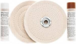 DESCRIPTION: (1) BUFFING WHEEL KIT BRAND/MODEL: DICO #01736305 SIZE: 4" X 1/4" RETAIL$: $46.60 EA QTY: 1