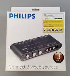 DESCRIPTION: (4) VIDEO SWITCHER BRAND/MODEL: PHILIPS #SWS2822T/17 INFORMATION: 3-INPUT RETAIL$: $14.95 EA QTY: 4