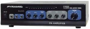 DESCRIPTION: (1) MICROPHONE PA MONO AMPLIFIER & MIC TALKPOVER BRAND/MODEL: PYRAMID #PA205 INFORMATION: BLACK SIZE: 120 WATT, 70V RETAIL$: $87.58 EA QT