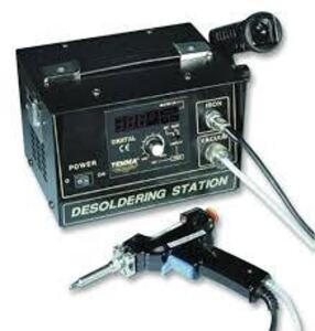 DESCRIPTION: (1) TEMPERATURE CONTROLLED DESOLDERING STATION BRAND/MODEL: TENMA #72-6340 INFORMATION: BLACK RETAIL$: $89.99 EA QTY: 1