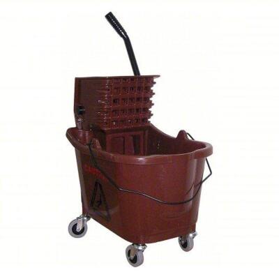 DESCRIPTION: (1) MOP BUCKET COMBO WITH SIDE PRESSURE WRINGER BRAND/MODEL: TOUGH GUY #5CJH9 INFORMATION: BROWN SIZE: 8-3/4 GAL CAPACITY RETAIL$: $92.36