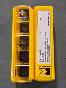 DESCRIPTION: (20) CARBIDE TURNING INSERTS BRAND/MODEL: KENNAMETAL SCMT431FP RETAIL$: $702.30 QTY: 20