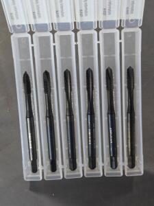 DESCRIPTION: (6) PLUG CHAMFER SPIRAL POINT TAPS BRAND/MODEL: KENNAMETAL 5455848 SIZE: #8-32 RETAIL$: $119.50 QTY: 6