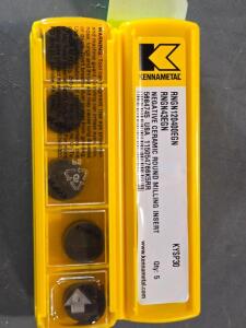 DESCRIPTION: (20) CERAMIC TURNING INSERTS BRAND/MODEL: KENNAMETAL RNGN 120400EGN RETAIL$: $480.20 QTY: 20