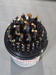 DESCRIPTION: (1) MAINTENCE LENGTH DRILL BITS BRAND/MODEL: CLE-FORCE C69384 SIZE: 0.0625" TO 1/2" DIA RETAIL$: $141.72 QTY: 1