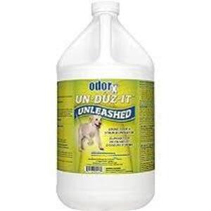 DESCRIPTION: (2) URINE ODOR AND STAIN ELIMINATOR BRAND/MODEL: ODOR X UN-DUZ-IT SIZE: 1 GALLON RETAIL$: $32.23 EA QTY: 2