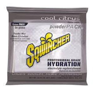 DESCRIPTION: (4) CONCENTRATE SPORTS DRINK POWDER BRAND/MODEL: SQUINCH INFORMATION: COOL CITRUS SIZE: MAKES 5 GALLON RETAIL$: $17.25 EA QTY: 4