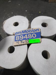 DESCRIPTION: (4) ROLLS OF PAPER TOWELS BRAND/MODEL: ENMOTION #89480 RETAIL$: $23.00 EA QTY: 4