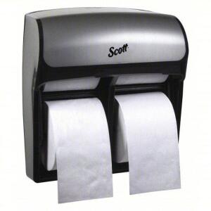 DESCRIPTION: (1) HIGH CAPACITY BATH TISSUE DISPENSER BRAND/MODEL: SCOTT #60HV81 INFORMATION: BLACK RETAIL$: $77.13 EA QTY: 1
