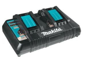 DESCRIPTION: (1) LITHIUM ION DUAL PORT RAPID CHARGER BRAND/MODEL: MAKITA/DC18RD INFORMATION: 2 PORTS, 18V RETAIL$: $199.99 SIZE: 4"D x 16"W x 12"H QTY